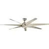 Image de Elstead Lighting Lehr le ventilateur de plafond silencieux Ø203cm DC-moteur IP44 extérieur + télécommande, Ventilateur, Argent