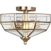 Image de Elstead Lighting, Plafonnier, Old Park plafonnier E27 double laiton antique (E27)