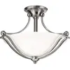 Image de Elstead Lighting, Applique + plafonnier, Bolla plafonnier E27 double 36cm nickel brossé (E27)