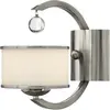 Image de Elstead Lighting, Plafonnier, Monaco Applique E14 nickel brossé (E14)