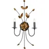 Image de Elstead Lighting, Applique + plafonnier, Applique Simone E14 double Gun Metal et Gold, Made in UK (E14)
