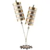 Image de Elstead Lighting, Lampe de table, Nettle Luxe lampe de table E27 2 fois feuille d'or et taupe (E27)