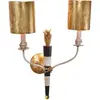 Image de Elstead Lighting, Éclairage d'extérieur, Flambeau Applique E14 double or et noir (E14, IP20)