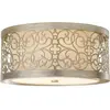 Image de Elstead Lighting, Applique + plafonnier, Arabesque plafonnier E27 double feuille d'argent patiné (E27)