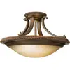 Image de Elstead Lighting, Applique + plafonnier, Kelham Hall Plafonnier E27 double 29cm Florence or, bronze britannique (E27)