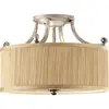 Image de Elstead Lighting, Applique + plafonnier, Abbey Plafonnier E27 triple argent Sable (E27)