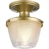 Image de Elstead Lighting, Applique + plafonnier, Dublin Plafonnier E27 Laiton naturel laqué IP44 (E27)