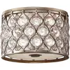 Image de Elstead Lighting, Applique + plafonnier, Lucia Plafonnier E27 double 21cm Argent bruni (E27)