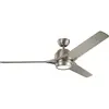 Image de Elstead Lighting Zeus ventilateur de plafond silencieux avec LED Ø152cm bois + télécommande argent, Ventilateur, Argent