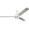 Image de Elstead Lighting Zeus ventilateur de plafond silencieux avec lumière LED Ø152cm bois + télécommande argent, blanc, Ventilateur, Blanc