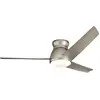 Image de Elstead Lighting Eris ventilateur de plafond silencieux avec lumière LED Ø152cm IP44 extérieur + télécommande Nickel, Ventilateur, Argent