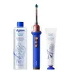 Image de Brosse à dents électrique Dyson avec jet interdentaire CameraJet Céramique Ultra Bleu
