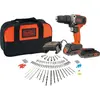 Image de Black & Decker, Perceuse + Visseuses sans fil, BLACK+DECKER BCD0032S120-QW