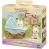 Image de Sylvanian Families Bébés jumeaux et poussette en chocolat
