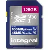 Image de Integral INSDX128G-100V30 CARTE SD 128GB SDXC UHS-1 U3 CL10 V30 JUSQU'À 100MBS EN LECTURE 45MBS EN ÉCRITURE (128 Go, SDXC, U3, UHS-I), Carte mémoire