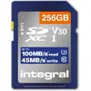 Image de Integral INSDX256G-100V30 CARTE SD 256GB SDXC UHS-1 U3 CL10 V30 JUSQU'À 100MBS EN LECTURE 45MBS EN ÉCRITURE (256 Go, SD, SDXC, U3, UHS-I), Carte mémoire, Noir