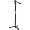Image de 3 Legged Thing Punks Trent 2.0 Monopod Kit w/DOCZ2 Foot Stabilizer Blk w/Slate Grey Copper (Métal), Trépied, Noir