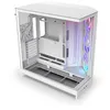 Image de Boîtier PC NZXT H9 Flow RGB 2025 moyen tour blanc avec panneau latéral et avant verre trempé
