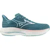Image de Mizuno, Femmes, Chaussures de course à pied, Wave Rider 29 - Laufschuhe - Damen (38), Bleu, Pink, Blanc
