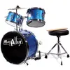 Image de PDT Music Alley 3 Piece Jr Drum Kit (Batterie acoustique), Batterie, Noir, Bleu