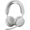 Image de Logitech 981-001520, Sans fil, Blanc (Filaire, Sans fil, USB-C), Casque micro de bureau, Blanc