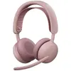 Image de Logitech 981-001521, Sans fil, Rose (Filaire, Sans fil, USB-C, Les équipes Microsoft), Casque micro de bureau, Rose