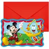 Image de Qualatex, Carte de voeux + papier à lettres, Invitations Mickey Mouse Anniversaire (6 pcs)