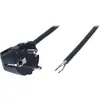Image de Exertis Connect Câble d'alimentation, fiche à contact de protection à extrémité ouverte, noir, 3,0 m (3 m), Câble d'alimentation, Noir