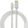 Image de Data- en Oplaadkabel | Apple Lightning 8-pins male - USB A male | 2,0 m | Aluminium