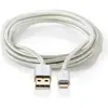 Image de Nedis CCTB39300AL30. Couleur du produit : aluminium, port 1 : USB A, port 2 : Lightning. Type d'emballage (3 m, USB 2.0, 12 W), Câble USB