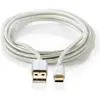 Image de Nedis Câble USB - USB 2.0 - A mâle - Type-C   - 480 Mbps - 10 W - plaqué or - 2 m - rond - Geflo (2 m, USB 2.0, 15 W), Câble USB