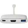 Image de Nedis Adaptateur USB - USB 3.2 Gen 1 - USB Type-C  mâle - HDMI/A femelle/C femelle - 0.20 m - rond - V (USB-C), Station d'accueil + hub USB, Argent