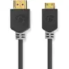 Image de Nedis Câble High Speed HDMI T avec Ethernet HDMIT mâle HDMIT mini mâle 4K@60Hz 18 Gbps 2.00 m (2 m), Câble vidéo