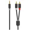 Image de Nedis Câble Audio Stéréo Cabw22200at50 M-2x Rca M Plaqué Or 3.5mm 5 M