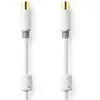 Image de Nedis Câble Coaxial Csbw40015wt20 Iec Coaxial M-f 100db 75 Ohm Double Blindage Plaqué Or 2 M