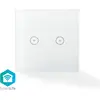 Image de Nedis, Interrupteurs éclairage + volets électriques, Interrupteur d'éclairage intelligent WLAN (WIFIWS20WT) - Double