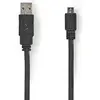 Image de Nedis Câble plat USB 2.0 A mâle - Micro B mâle 1.0 m (1 m, USB 2.0), Câble USB