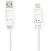 Image de Nedis Câble Usb 2.0 Ccgp60410wt10 Usb-a M-micro-b M 480mbs Nickelé Plat 1 M