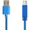Image de Nedis Câble USB 3.0 A mâle - B M acho 3.0 m bleu (3 m, USB 3.2 Gen 1), Câble USB
