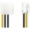 Image de Nedis Câble d'alimentation interne Molex mâle PCI Express mâle Plaqué or 0.20 m rond PVC Jaune/Noir Pl (20 cm), Câble interne (PC)