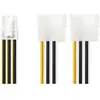 Image de Nedis Internal Power Cable 2X Molex Male PCI Express Female Gold Plated 0.20 m Round PVC Black/Yello (15 cm), Câble interne (PC)