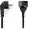 Image de Nedis Câble D'alimentation Cegp10230bk30 Power M-power F Coudé Nickelé 3 M