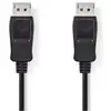 Image de Nedis Câble DisplayPort DisplayPort mâle DisplayPort mâle 4K@60Hz Nickelé 3.00 m (3 m), Câble vidéo, Noir