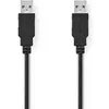 Image de Nedis Câble USB 2.0 A mâle - A mâle 2.0 m, noir (2 m, USB 2.0), Câble USB
