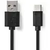 Image de Nedis USB 2.0 type C mâle vers mâle, 1,0 m, noir (1 m, USB 2.0, 60 W), Câble USB
