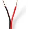 Image de Nedis Câble de haut-parleur 2X 0.75 mm² CCA 100.0 m rond PVC Red / Noir Enveloppé (100 m, 0.75 mm²² mm), Câble d'enceinte, Rouge, Noir
