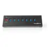 Image de Nedis Hub Usb Uhubup3810bk Micro-b F-usb-a F 8 Ports Qc3.0/usb 3.2 Gen 1 Alimenté 5gbps