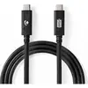 Image de Nedis Câble USB - USB 3.2 Gen 2 - type C mâle - 10 Gbps - 100 W - nickelé - 1 m - rond - PVC (1 m, USB 3.2 Gen 2, 100 W), Câble USB