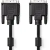 Image de Nedis DVI Cable DVI-D 24+1-Pin Male DVI-D 24+1-Pin Male 2560x1600 Nickel Plated 3.00 m PVC Black Pol (3 m), Câble vidéo
