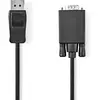 Image de Nedis Câble VGA DisplayPort mâle VGA mâle Nickelé Résolution maximale : 1080p 2.00 (2 m), Câble vidéo